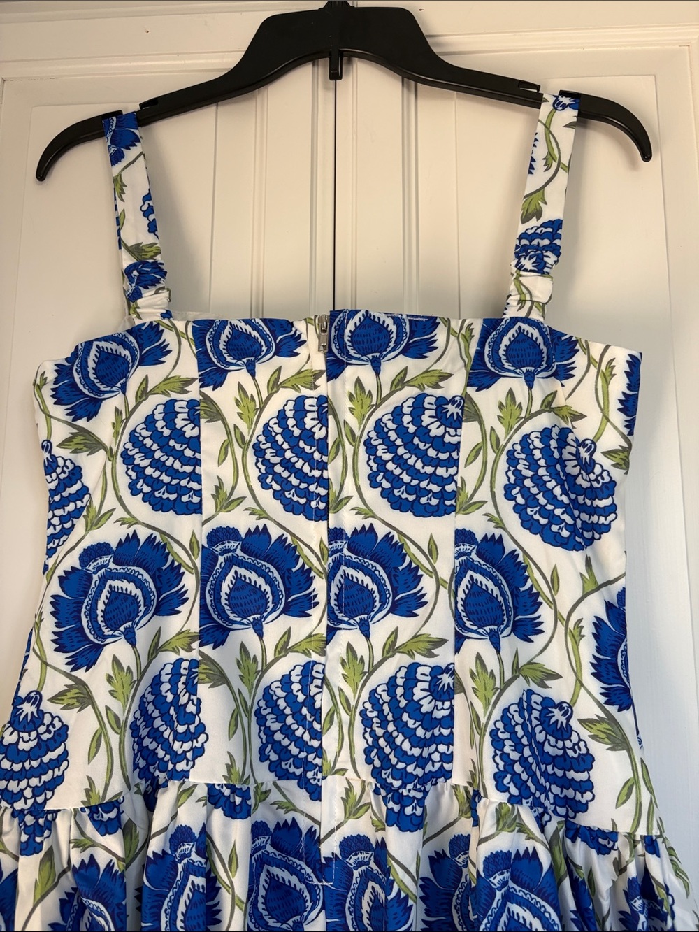 NWT Fancy Boutique Blue Floral Tiered Maxi Dress - Picture 5 of 7